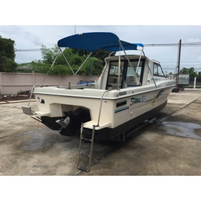 ขายเรือตกปลาไฟเบอร์ Catamaran Nissan SunCat 8 มือสองญี่ปุ่น
