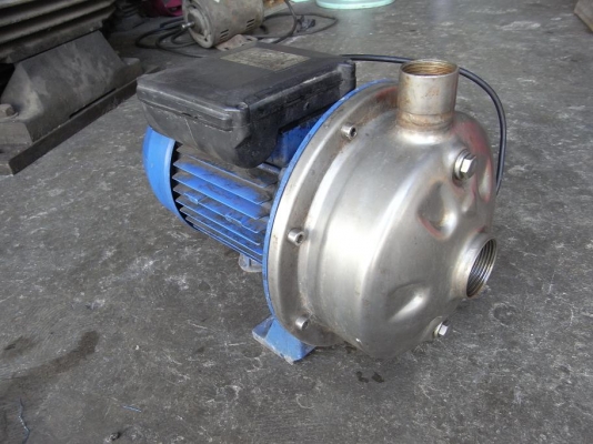 ขายปั้มน้ำหอยโข่ง STAC 1 HP. 220 V made in Italy ฝาครอบและใบพัดสแตนเลสอย่างดี ใช้ไฟบ้าน สภาพสวย รับประกันคุณภาพ