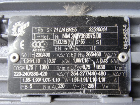 ขายมอเตอร์เกียร์ 1/2 HP. ชุดเกียร์ 40/1 รอบ สภาพสวย พร้อมใช้งาน