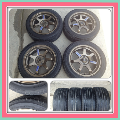 ขายแม็กซ์มือ2 TE38 ขอบ15 กว้าง 7 + ยางปี10 ราคา 9,300 บาทถูก