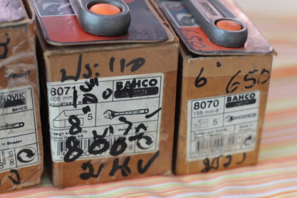 ขายประแจเลื่อน Bahco ชุด 6" 8" 10"