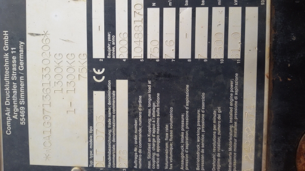 ขายปั๊มลม COMPAIR 260 cfm มี3ตัว