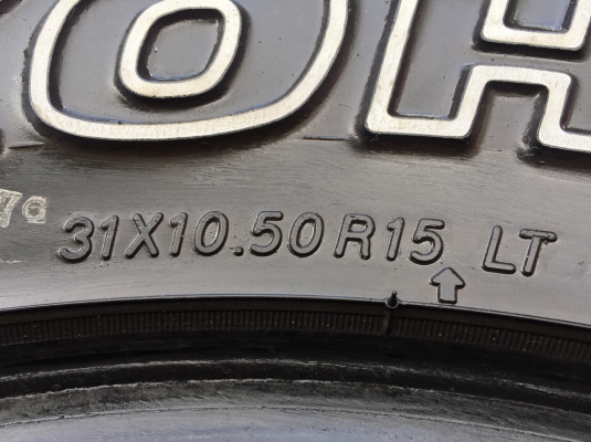 ยาง All Yokohama 31 10.5 R15 ปี12 พร้อมใช้งาน ราคาไม่แพง