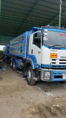 ขายรถพ่วงด้มพ์ Isuzu เครื่อง 360 แรง ปี 53 กระบะดัมพ์อู่สหกิจ ลูก 3 เพลาแท้ ทะเบียนพร้อม