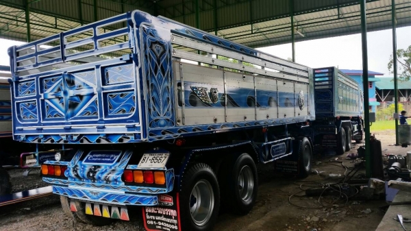 ขายรถพ่วงด้มพ์ Isuzu เครื่อง 360 แรง ปี 53 กระบะดัมพ์อู่สหกิจ ลูก 3 เพลาแท้ ทะเบียนพร้อม