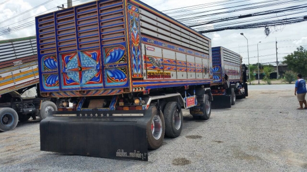 ขายรถพ่วง HINO เครื่อง 344 แรง แม่ปี 55 ลูกปี 59 ลูก 3 เพลาแท้ยาว 6.80 เมตร กระบะอู่พงษ์ไพบูลย์บ้านโป่ง ยาง 80\% ทะเบียนพร้อม