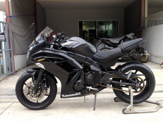 ((ดาวน์25000)) ขาย Kawasaki Ninja650 ปี2013 ดำด้าน ท่อFull ราคา175000บาท