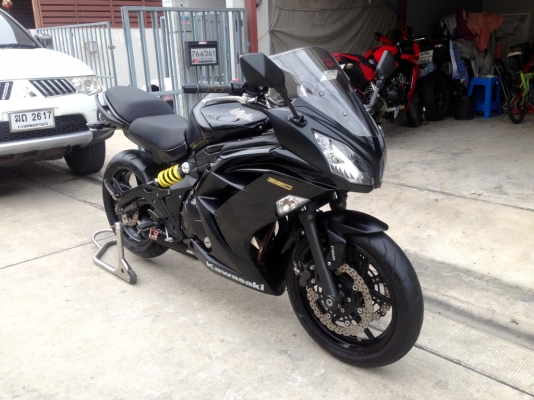 ((ดาวน์25000)) ขาย Kawasaki Ninja650 ปี2013 ดำด้าน ท่อFull ราคา175000บาท