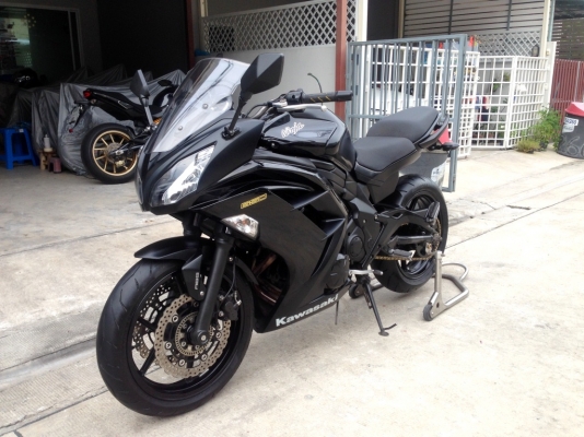 ((ดาวน์25000)) ขาย Kawasaki Ninja650 ปี2013 ดำด้าน ท่อFull ราคา175000บาท