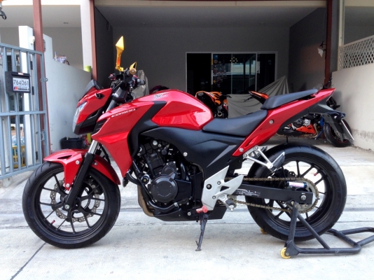 ((ดาวน์39000)) ขาย CB500F โฉมปี2014 สภาพสวย สีแดงงามๆ ท่อFull ราคา129000 บาท