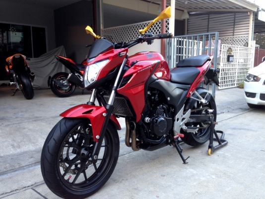 ((ดาวน์39000)) ขาย CB500F โฉมปี2014 สภาพสวย สีแดงงามๆ ท่อFull ราคา129000 บาท