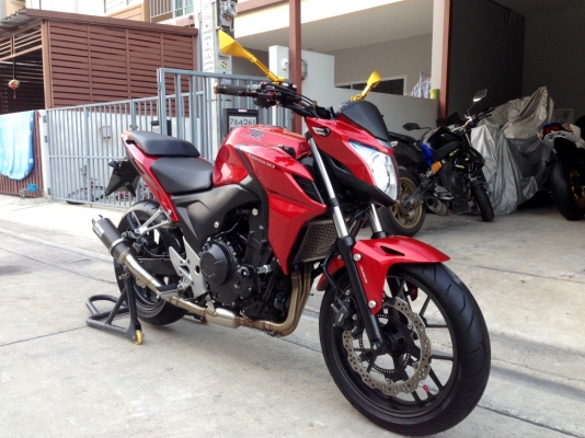 ((ดาวน์39000)) ขาย CB500F โฉมปี2014 สภาพสวย สีแดงงามๆ ท่อFull ราคา129000 บาท