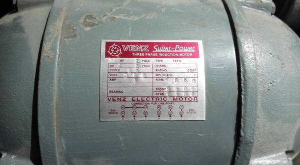 มอเตอร์ขัด VENZ 2 HP 380V ของสภาพใหม่สดเดิมทุกตัวถอดจากไลน์ผลิตมาเทสก่อนได้!!