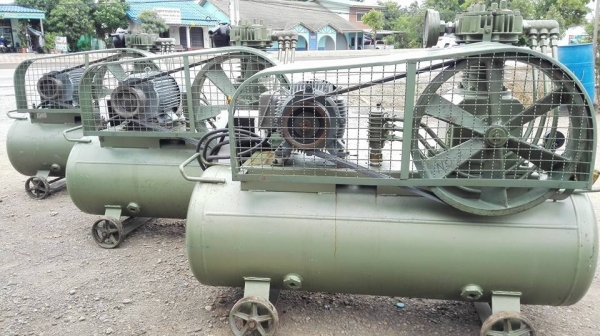 ** SOLD ** ปั้มลมญี่ปุ่นมือหนึ่ง Meiji JAPAN 7.5 HP 230 L. 380V. ของใหม่ลงจากตู้ 100\% ยังไม่เคยใช้งานเสียงนุ่มมาเทสก่อนได้!!