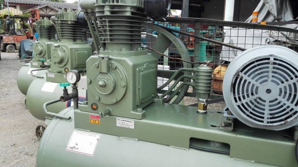 ** SOLD ** ปั้มลมญี่ปุ่นมือหนึ่ง Meiji JAPAN 7.5 HP 230 L. 380V. ของใหม่ลงจากตู้ 100\% ยังไม่เคยใช้งานเสียงนุ่มมาเทสก่อนได้!!