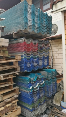 ขายหลังคาลอนคู่ คละสี คละขนาด ขายเหมา
