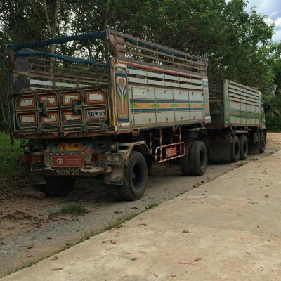 ขายรถพ่วงดัมพ์แม่ลูก Isuzu เครื่อง 270 แรง ปี 50 กระบะดัมพ์มิเนียม ลูก 2 เพลา