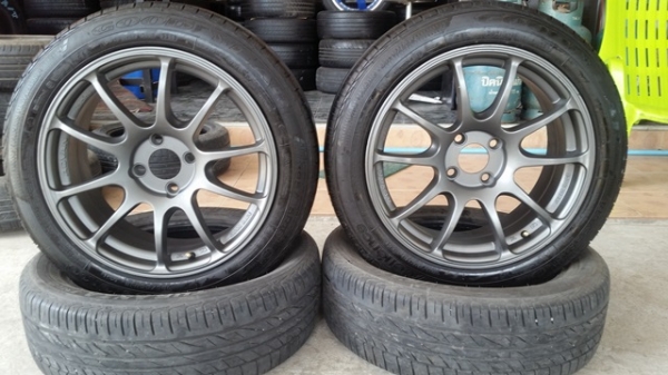 ขายล้อ RS ขอบ16 กว้าง7 4รู100 ET37 พร้อมยาง 4 ล้อ