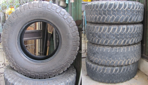 ยาง 285-75-16 ปี 13 ถูกๆ เอาไปทำยางอะไหล่ ซื้อ 2 แถม 2