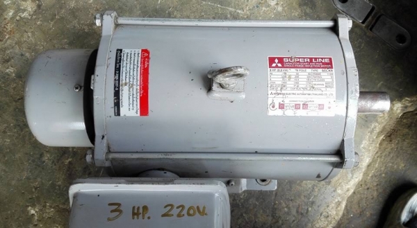 ** SOLD ** มอเตอร์ Mitsubishi 3 HP 220V รุ่น SCL-KR โฉมปัจจุบัน สภาพใหม่วิ่งนุ่มทุ่นเดิมๆมาเทสก่อนได้!!
