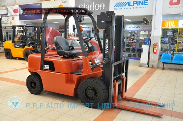 ขายรถโฟล์คลิฟท์มือสอง NISSAN รุ่น PJ02-301694 ราคา 195,000 บาท นำเข้าจากประเทศญี่ปุ่น 100\% ไม่เคยใช้งานในไทย