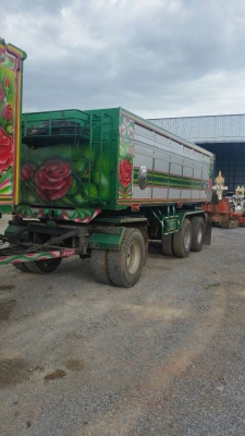 ขายรถพ่วงดัมพ์ Hino เครื่อง 320 แรง แม่ปี 46 ลูกปี 56 ดัมพ์มิเนียมอู่เปี๊ยกบ้านโป่ง ลูก 3 เพลาแท้ ยาว 6.80 เมตร