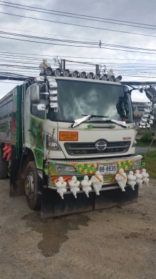 ขายรถพ่วงดัมพ์ Hino เครื่อง 320 แรง แม่ปี 46 ลูกปี 56 ดัมพ์มิเนียมอู่เปี๊ยกบ้านโป่ง ลูก 3 เพลาแท้ ยาว 6.80 เมตร