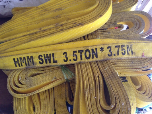 ขายเชือกยกของ J&amp;J รับน้ำหนักได้ 3.5ton ยาว 3.75เมตร ของใหม่มา 12เส้นครับ