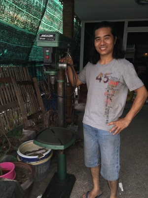 ขายแล้ว เพิ่งมาสดๆ สว่านแท่น REXON DP430F Moter 0.85KW ไฟบ้าน 220V