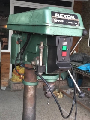 ขายแล้ว เพิ่งมาสดๆ สว่านแท่น REXON DP430F Moter 0.85KW ไฟบ้าน 220V