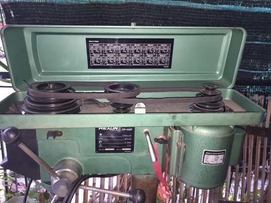 ขายแล้ว เพิ่งมาสดๆ สว่านแท่น REXON DP430F Moter 0.85KW ไฟบ้าน 220V