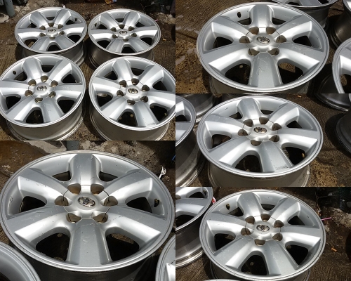 แม็กเดิม Toyota Vigo Prerunnerขอบ 16 2ชุด 17 2 ชุดสภาพดีไม่คดไม่ดุ้ง มีรอยบ้าง เก็บงานมาบ้างราคา ชุดละ 4,500-5,500 บาท แม็กเดิม Toyota Vigo Prerunnerขอบ 16 2ชุด 17 2 ชุดสภาพดีไม่คดไม่ดุ้ง มีรอยบ้าง เก็บงานมาบ้างราคา ชุดละ 4,500-5,500 บาท