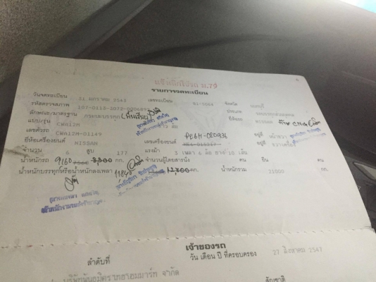 ขายคัทซี 10ล้อนิสสัน พร้อมทะเบียน แจ้งม.79