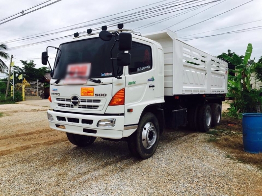 ขายรถบรรทุกสิบล้อดัมพ์ Hino เครื่อง 260 แรง ปี 47 กระบะดัมพ์สามมิตา มีระบบลากพ่วง