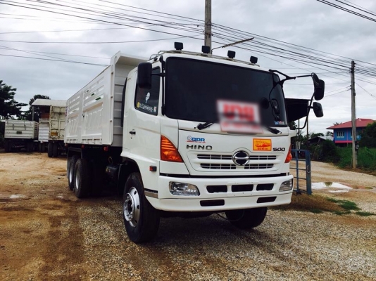 ขายรถบรรทุกสิบล้อดัมพ์ Hino เครื่อง 260 แรง ปี 47 กระบะดัมพ์สามมิตา มีระบบลากพ่วง