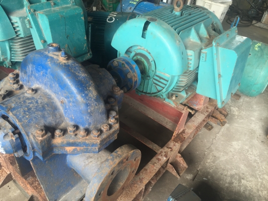 ขายมอเตอร์ 100hp 1435rpm พร้อมปั้มน้ำ รูเข้า6นิ้ว ออก8นิ้ว มี2ตัว สภาพพร้อมใช้งานครับ