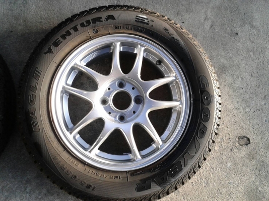 ขอบ14นิ้ว4รู100 พร้อมยางดอกเต็ม สวยๆ 4 ล้อ ราคา 4800 บาท