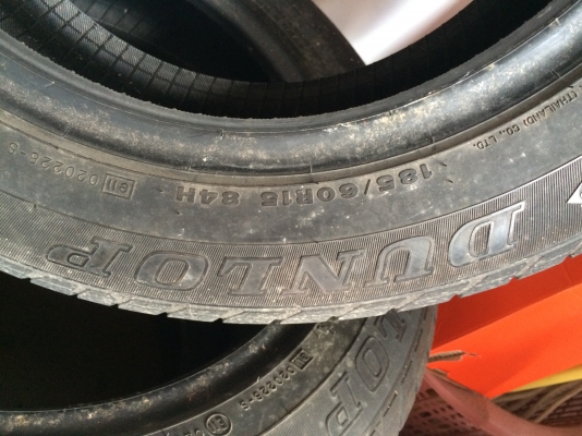ยางดันลอป ขอบ 15 เบอร์ 185 60 15 ปี13 ดอกตรึม ขายยก4เส้น 1000บาท