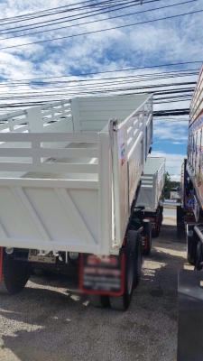 ขายรถพ่วงดัมพ์ ISUZU เครื่อง 320 แรง ปลายปี 49 กระบัดัมพ์สามมิตรแม่ลูก ลูก 3 เพลา ทะเบียนพร้อม