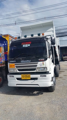 ขายรถพ่วงดัมพ์ ISUZU เครื่อง 320 แรง ปลายปี 49 กระบัดัมพ์สามมิตรแม่ลูก ลูก 3 เพลา ทะเบียนพร้อม