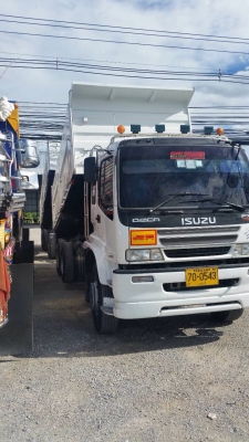 ขายรถพ่วงดัมพ์ ISUZU เครื่อง 320 แรง ปลายปี 49 กระบัดัมพ์สามมิตรแม่ลูก ลูก 3 เพลา ทะเบียนพร้อม