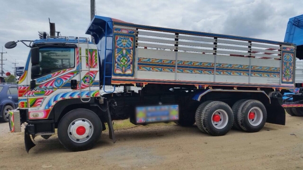 ขายรถพ่วงดัมพ์ ISUZU เครื่อง 300 แรง ปี 52 กระบะดัมพ์มิเนียม ลูก 3 เพลาแท้