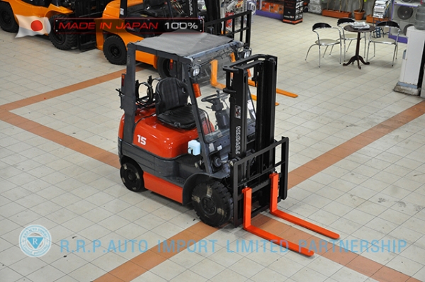 ขายรถโฟล์คลิฟท์มือสองTOYOTA รุ่น 6FG15-32649 ราคา 195,000 บาท นำเข้าจากประเทศญี่ปุ่น 100\% ไม่เคยใช้งานในประเทศไทย