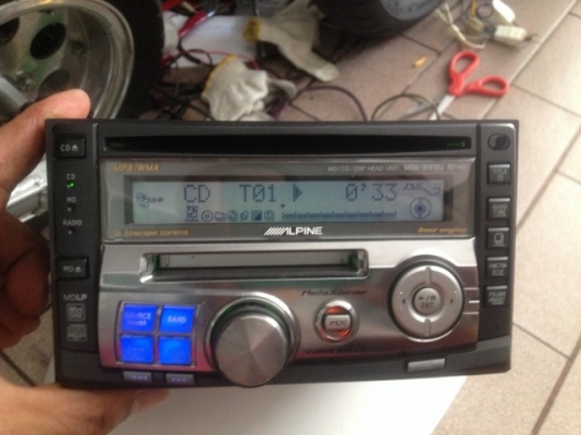ALPINE MDA W910J เล่น CD MP3 MD เก่าญี่ปุ่นเเท้สภาพสวยใช้งานได้ปกติ