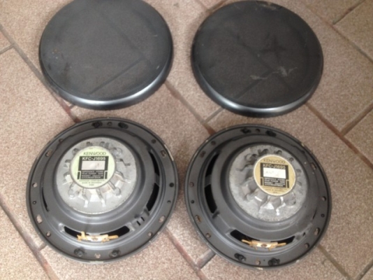 ลำโพง6นิ้ว3ทาง KENWOOD KFC J195 เก่าญี่ปุ่นสภาพดีคู่ละ