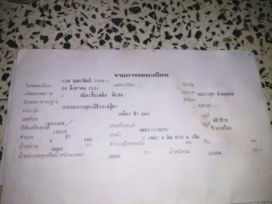 รถอีซูซุ 6 ล้อ รั้ว ( ไม่ดั้ม ) , ( หน้ายาว ) แรงม้า. สนใจติดต่อ 081 - 6079515