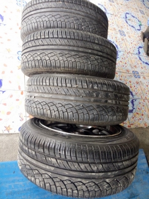 TE37 ขอบ 15 กว้าง 8 พร้อมยาง GT ดอกเต็มขนยางยังอยู่