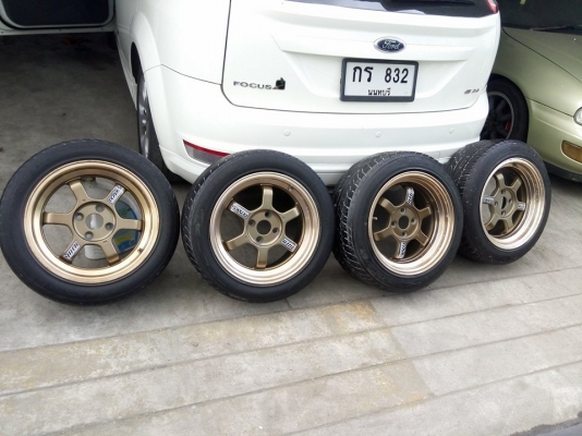 TE37 ขอบ 15 หน้า 7 หลัง 8 ยาง 195 55 15 ชุดละ 7900 บาท