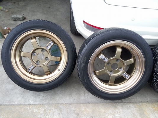 TE37 ขอบ 15 หน้า 7 หลัง 8 ยาง 195 55 15 ชุดละ 7900 บาท