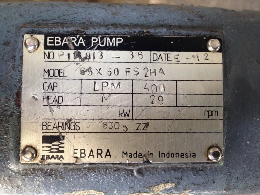 ขายหัวปั้มน้ำหอยโข่ง Ebara 65x50FSH ใบพัดทองเหลือง ขนาดเข้า 2.5นิ้ว ออก 2นิ้ว สภาพสวย หมุนนิ่ม พร้อมใช้งาน ขายหัวปั้มน้ำหอยโข่ง Ebara 65x50FSH ใบพัดทองเหลือง ขนาดเข้า 2.5นิ้ว ออก 2นิ้ว สภาพสวย หมุนนิ่ม พร้อมใช้งาน